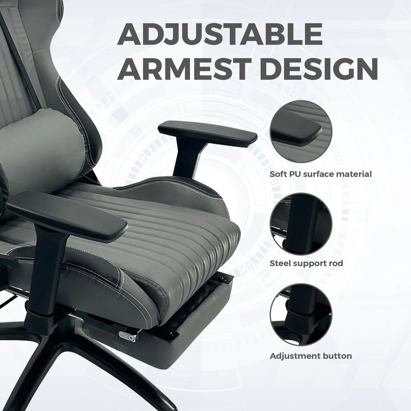 Gaming Chair with Footest Ergonomic Swivel Office Chair Height Adjustable Desk Chair