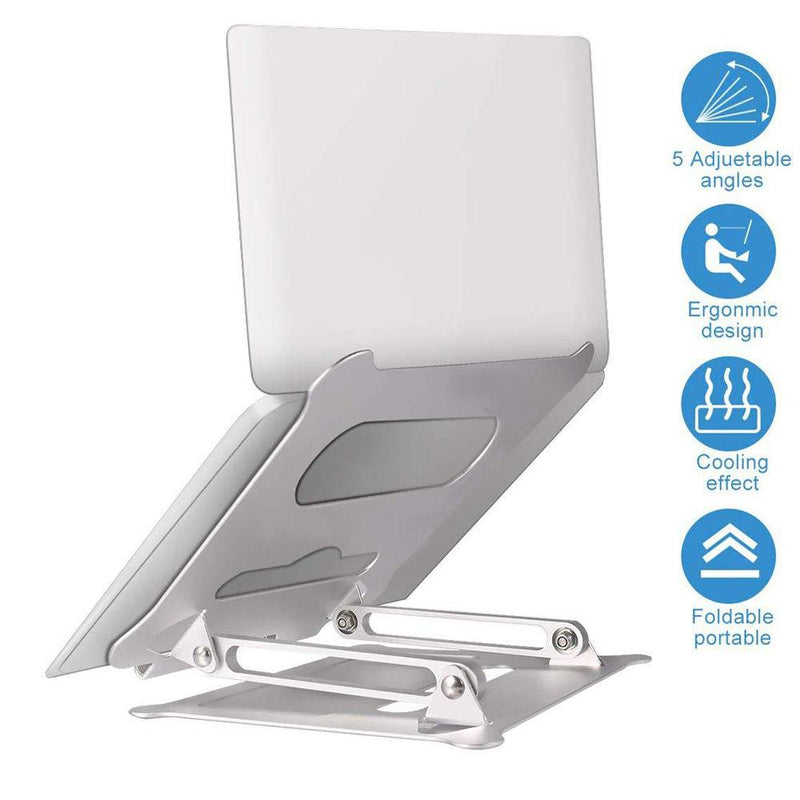 UNICORN Universal Aluminium Laptop stand, Laptop Tray Stand, Sturdy, Ventilated, Height Adjustable Laptop Stand. Vertical Laptop Stand, Ergonomic Laptop Stand Mount Foldable Laptop Stand