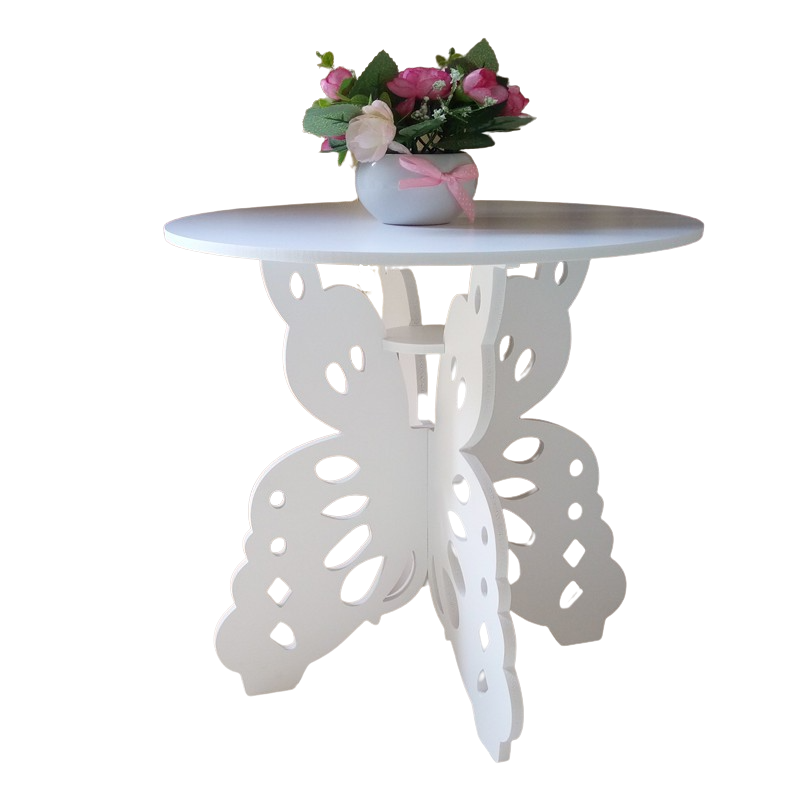 Butterfly Side Table Butterfly Designed Coffee Table White Accent Table Minimalist Butterfly End Table