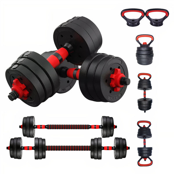 SUREPEFY 30KG Dumbbell Barbell Kettlebell Set in Weight Adjustable 6 in 1 Weight Lifting Set For Gym Fitness and Home fitness workout.