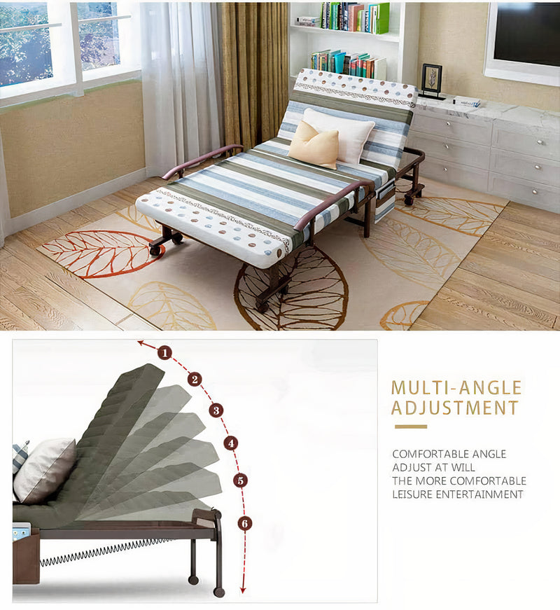 Folding Bed - 6 Level Adjustable Foldable Bed - Fold Away Bed