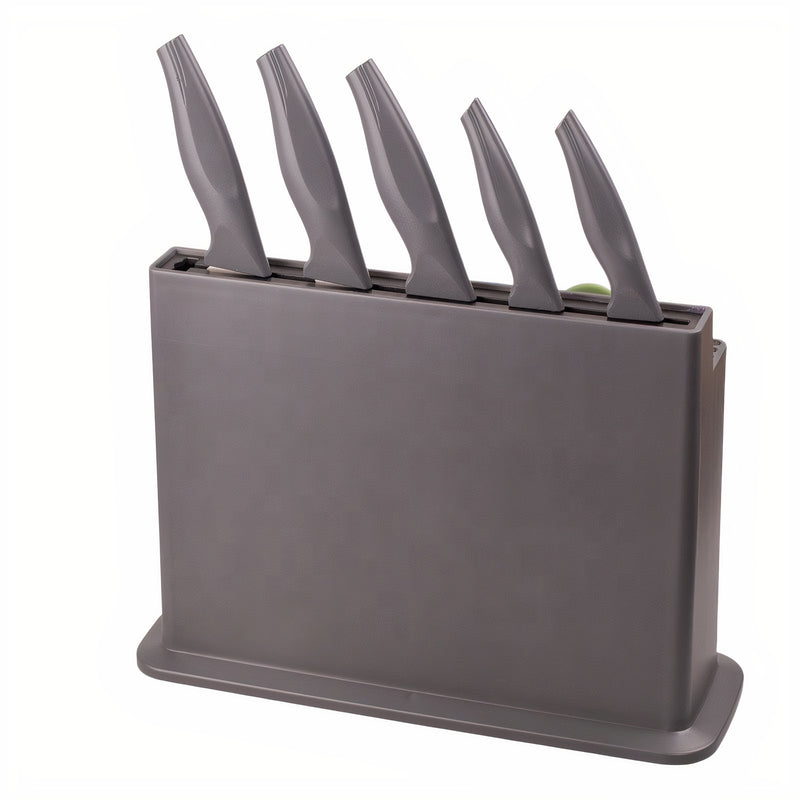 Index Chopping Board Set with Knives, 4pcs Plastic Colour Coded Chopping Board Set & 5pcs of Knives